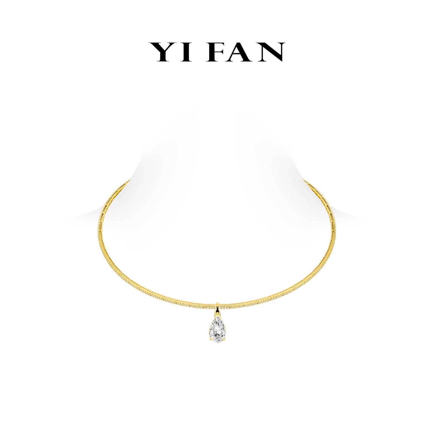 Gilded Luminance Collection: Modern "Sunset Teardrop" exquisite Flex Choker