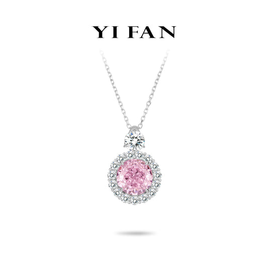 Blush Radiance Collection：Modern "Rosé Dawn Brilliant" exquisite Pendant/Necklace