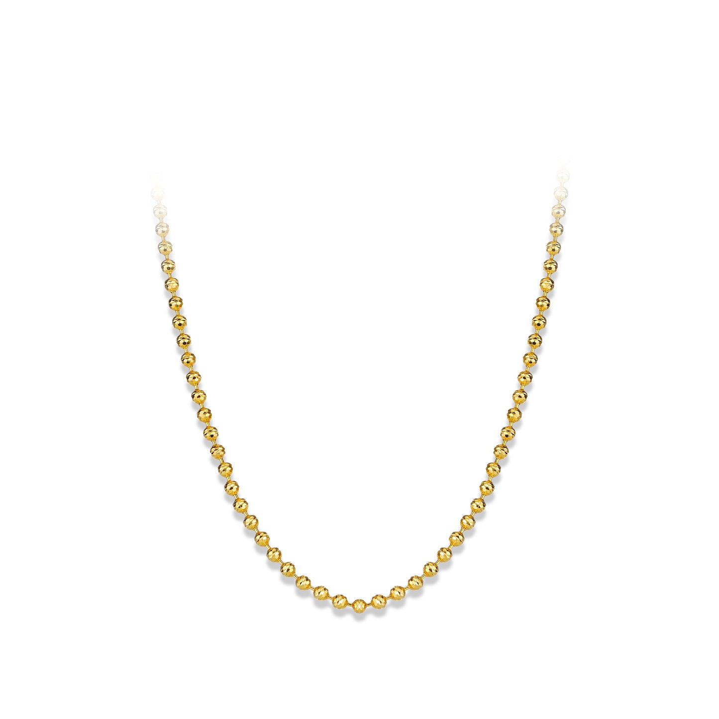 Golden time High Jewelry collection: Handcrafted Golden Beads Necklace