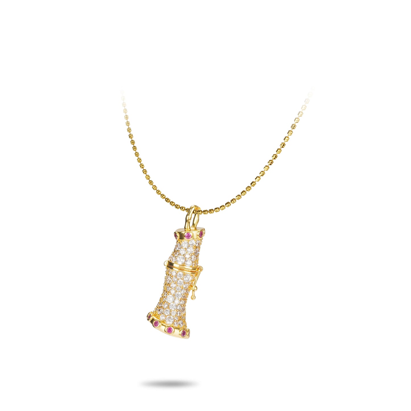 Pre-order High Jewelry collection: Mysterious Golden Bamboo Necklace (Triple Fortune Edition).