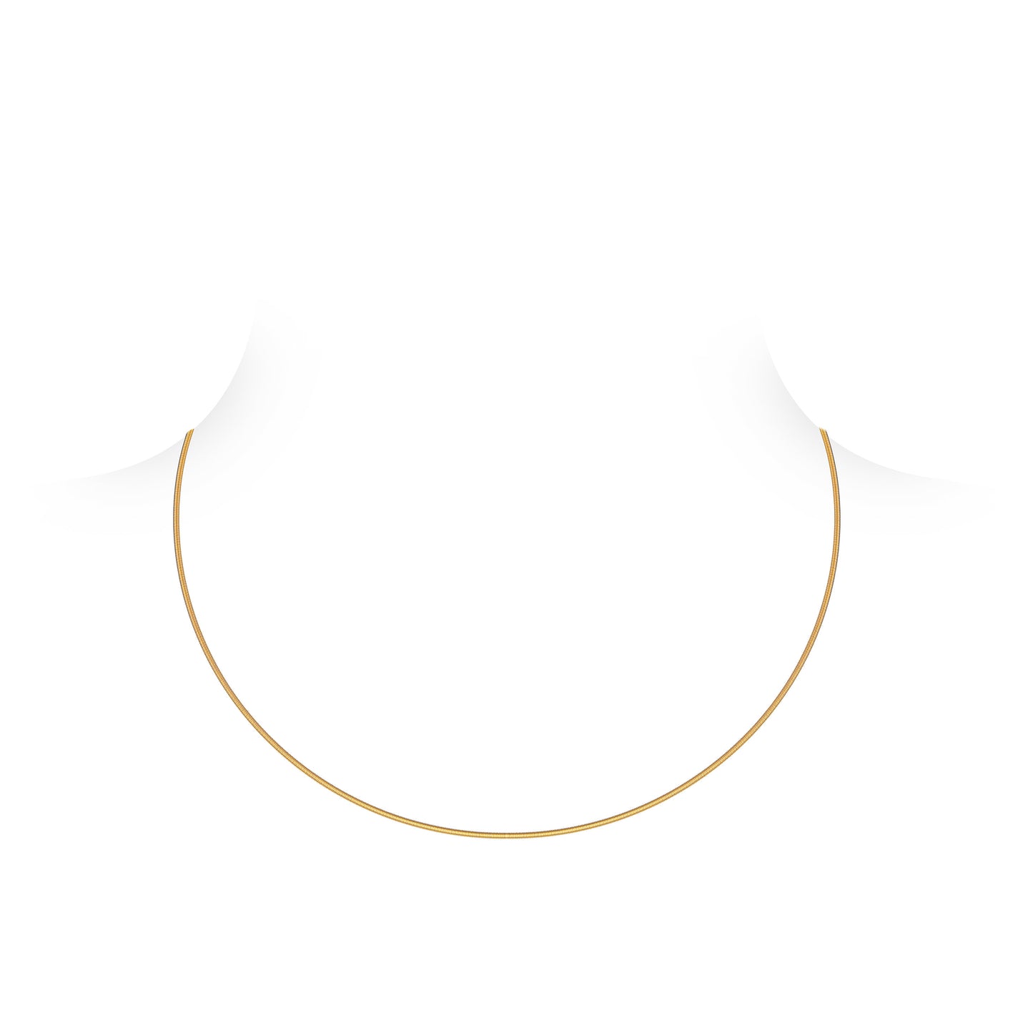 Minimalist collection: Golden Elastic Wire Necklace unique pipe lock (limited quantity)