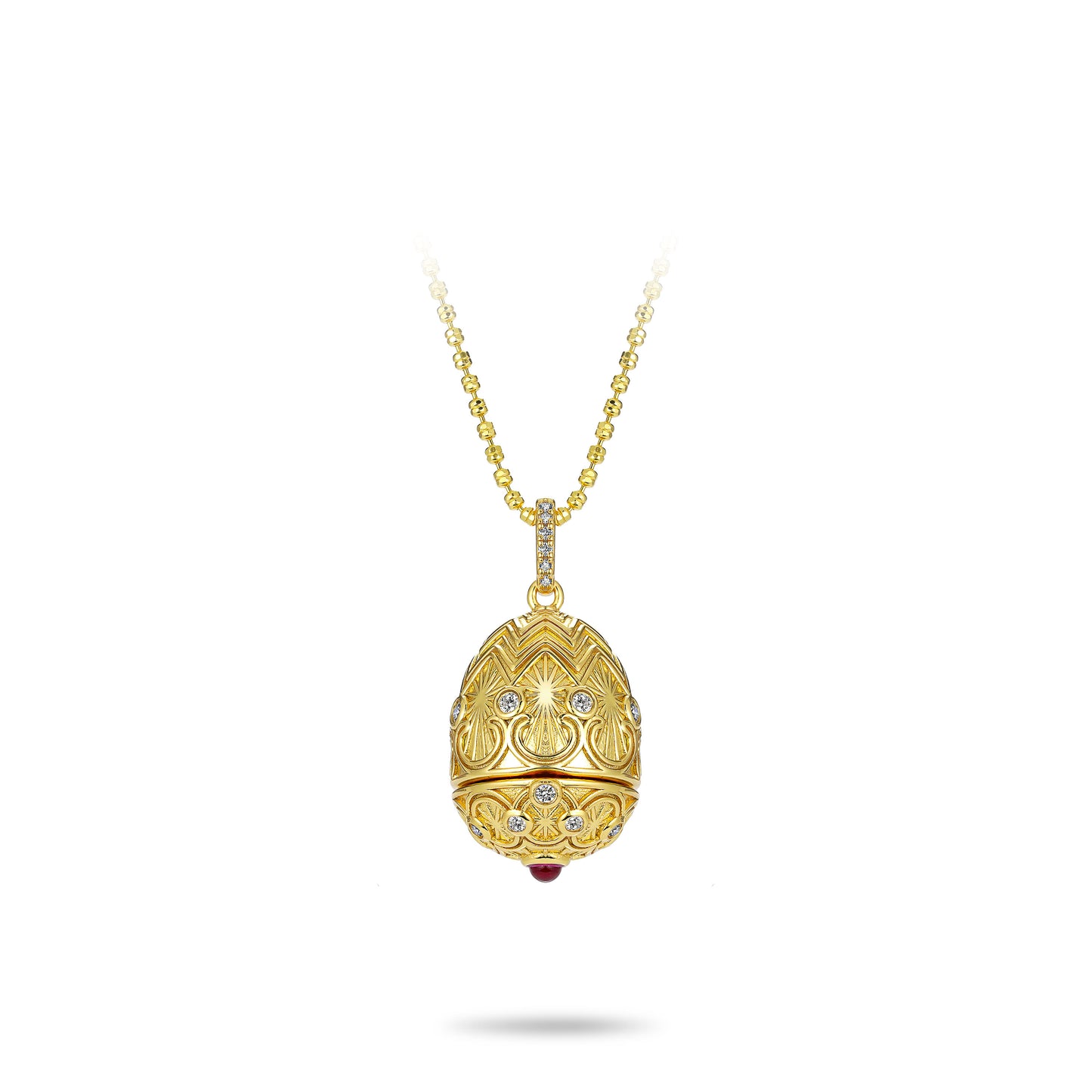 Golden time Limited Edition Collection: Red Heart, Dove Egg Box Pendant Necklace (chain for free)