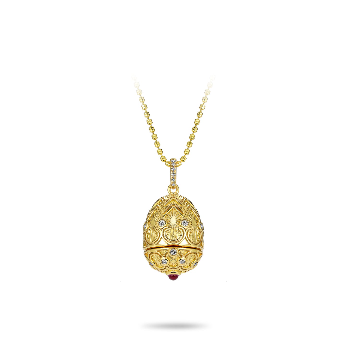 Golden time Limited Edition Collection: Red Heart, Dove Egg Box Pendant Necklace (chain for free)