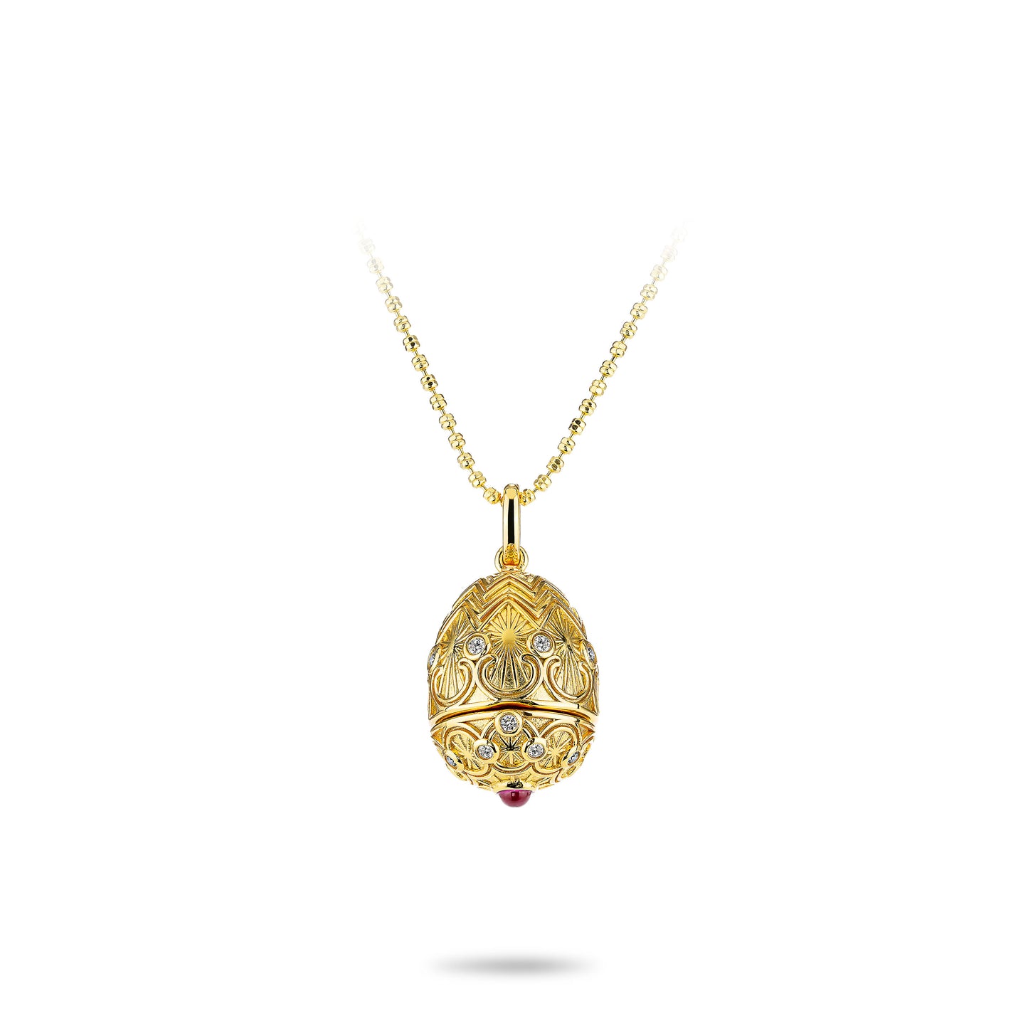 Golden time Limited Edition Collection: Red Heart, Dove Egg Box Pendant Necklace (chain for free)