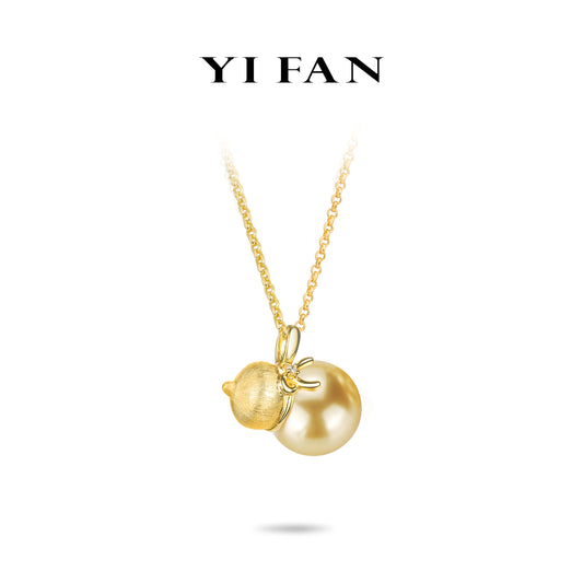 Golden time Welfare Exclusive: The Golden Pearl and "Hulu" Pendant Necklace