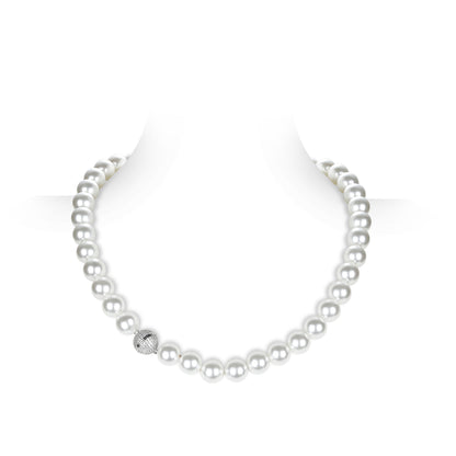 "White Night Pearls" Necklace (12mm pearl size)