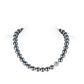 "Grey Night Pearls" Necklace (12mm pearl size)