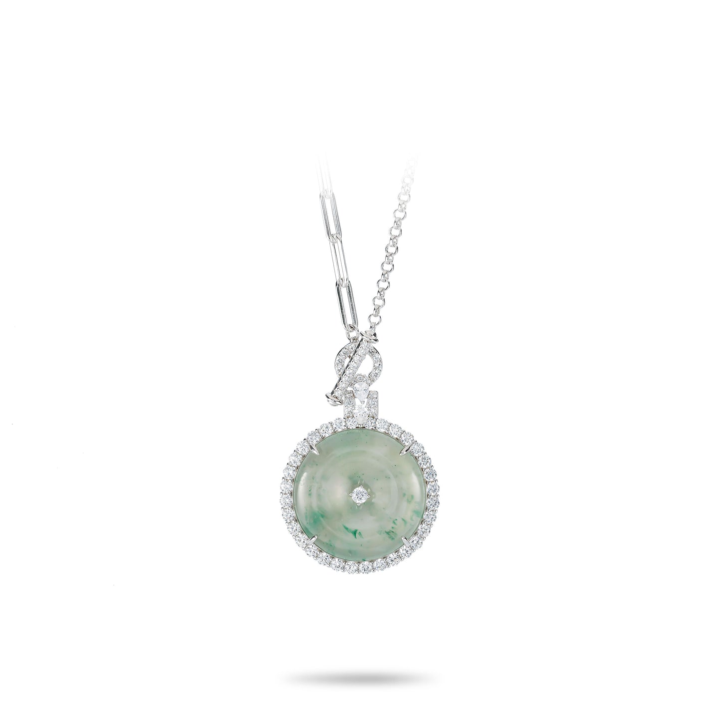 Pre-order Limited edition: Luxury Floating flower Jade Amulet Pendant Necklace