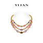 Pre-order High Jewelry Collection: Luxury "Golden Candy Paradise" Three layered Necklace for Red Carpet/Banquet