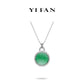 High Jewelry collection: Premium Green Blossom Jade "Amulet" Modern Necklace