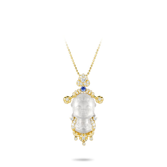 Golden time High Jewelry collection: Premium Icy Jadeite "Baby Buddha" Pendant