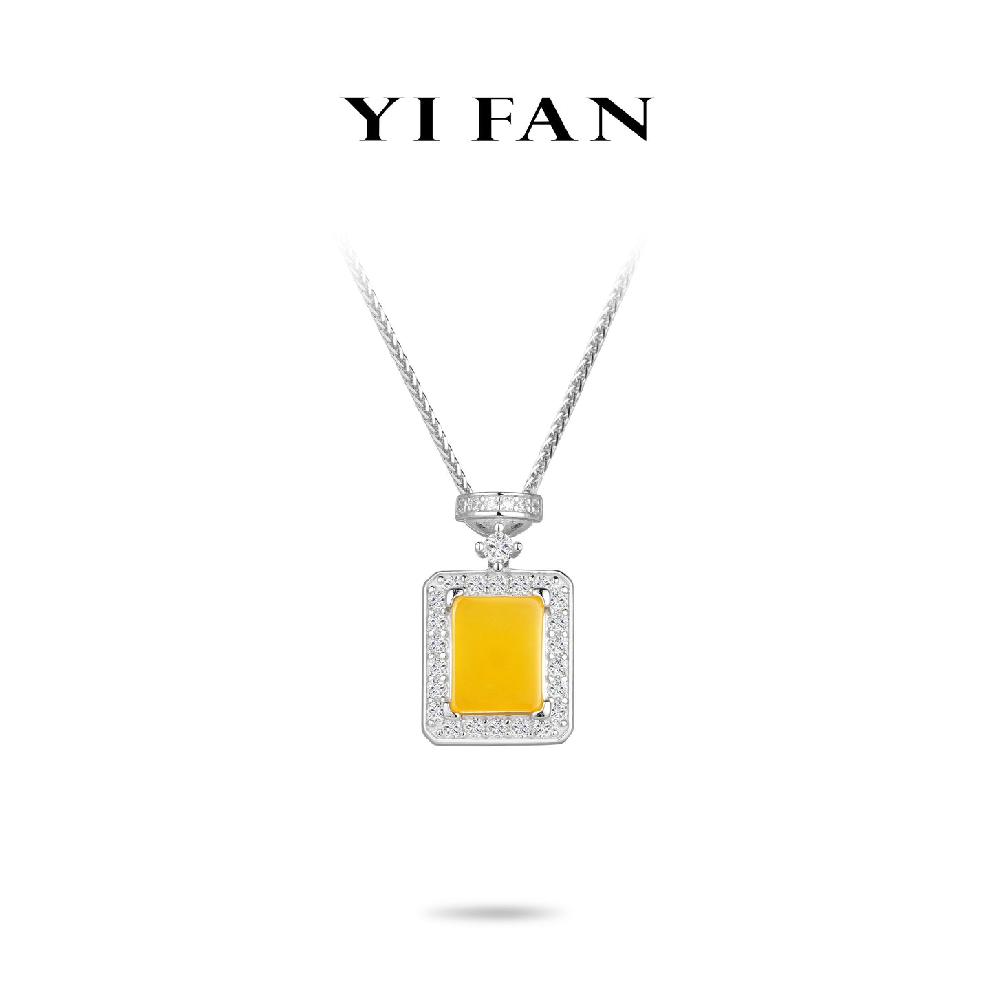 Welfare Exclusive: Yellow Jade "No worry Pillar" Modern Petite Pendant