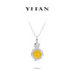 High Jewelry collection: Premium Yellow Jade detailed "Hulu" Modern necklace