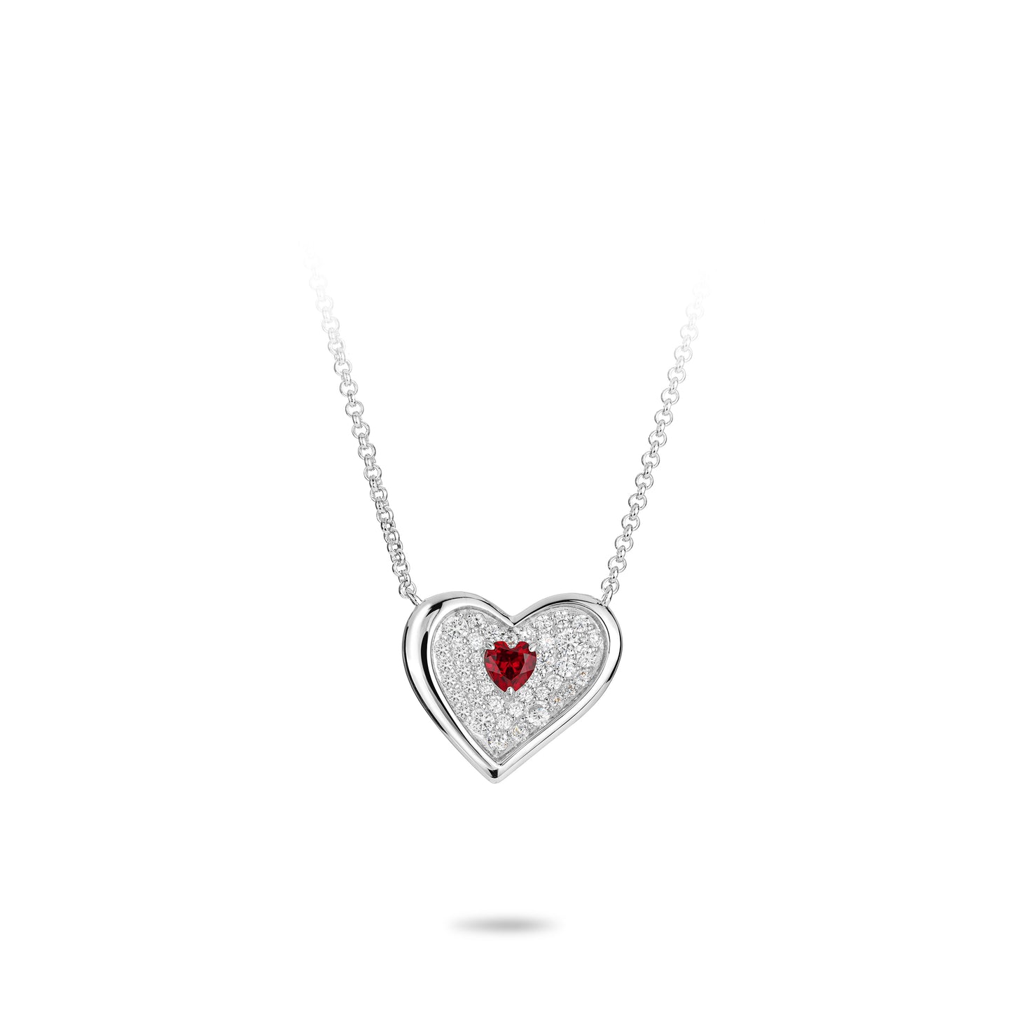 Welfare Exclusive: Modern "Red Wine heart" detailed Necklace