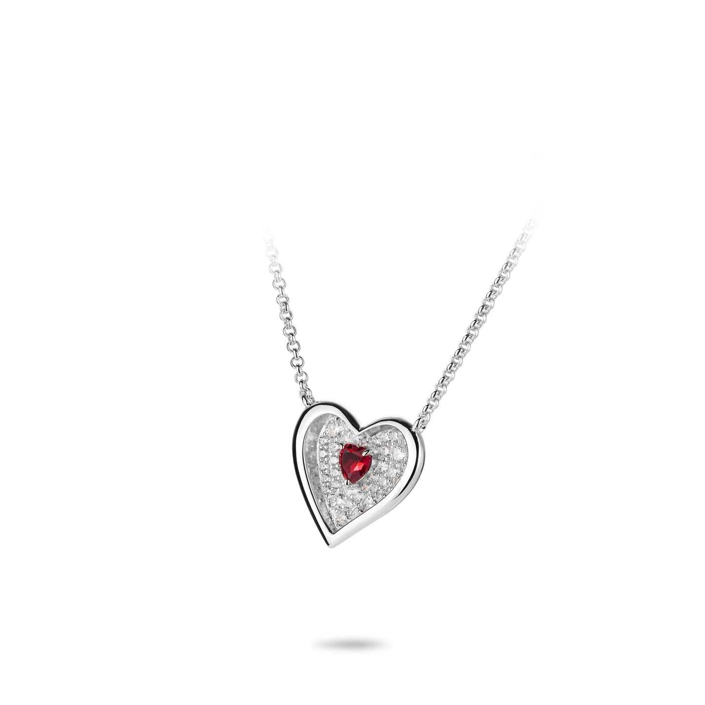 Welfare Exclusive: Modern "Red Wine heart" detailed Necklace