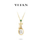 Pre-order Golden Time Collection: Premium Icy Jade "Golden PIPA" Artistic Necklace