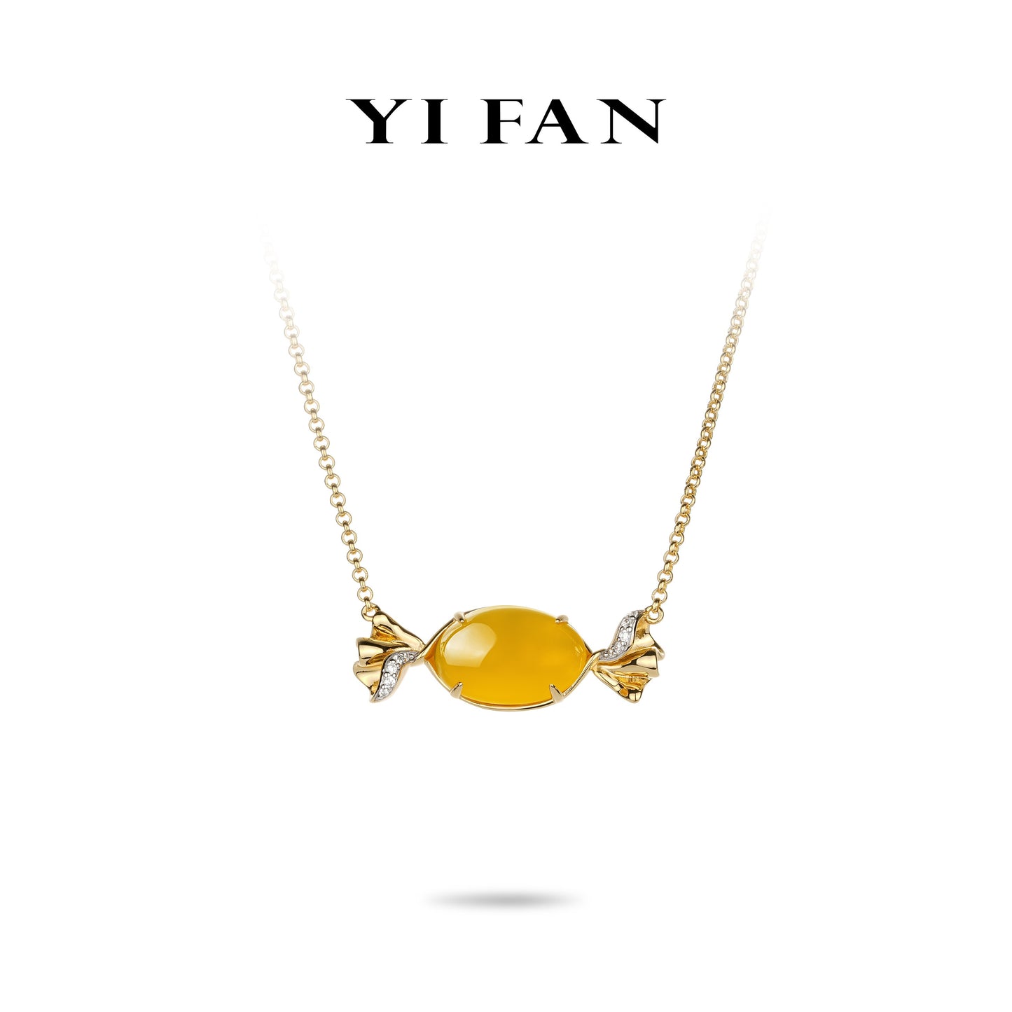 High Jewelry collection: Yellow Jade detailed "Candy" Modern necklace