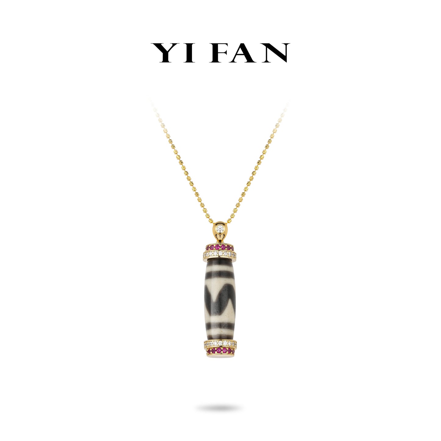 High Jewelry collection: "Tiger Tooth Tianzhu" Necklace, exquisitely adorned with the "Wushi Pillar"