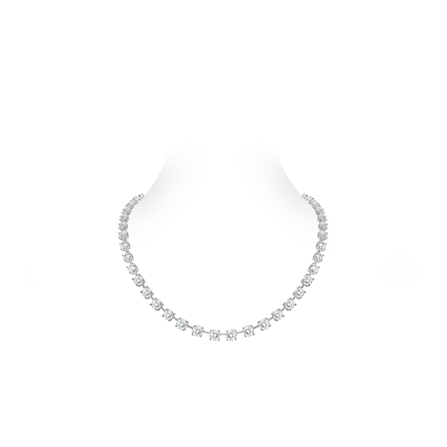 Pre-order Wedding collection: Parisian Star White Tennis Necklace.