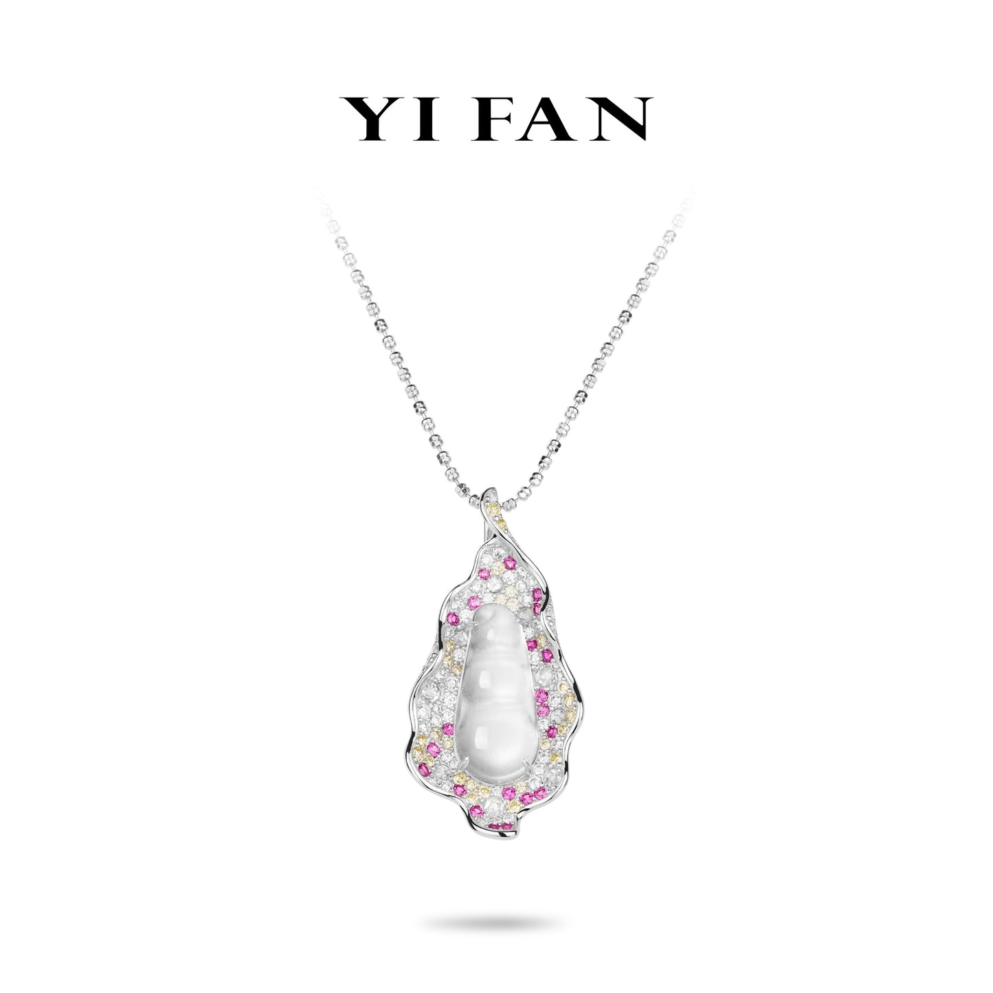 Pre-order Welfare Exclusive: Modern Icy jade "Summer Colorful Pea" detailed Pendant Necklace