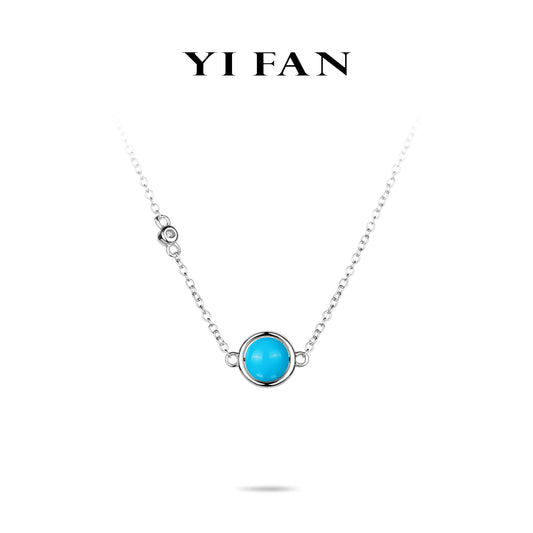 Welfare exclusive Minimalist collection: "Blue Bubble" delicate Necklace