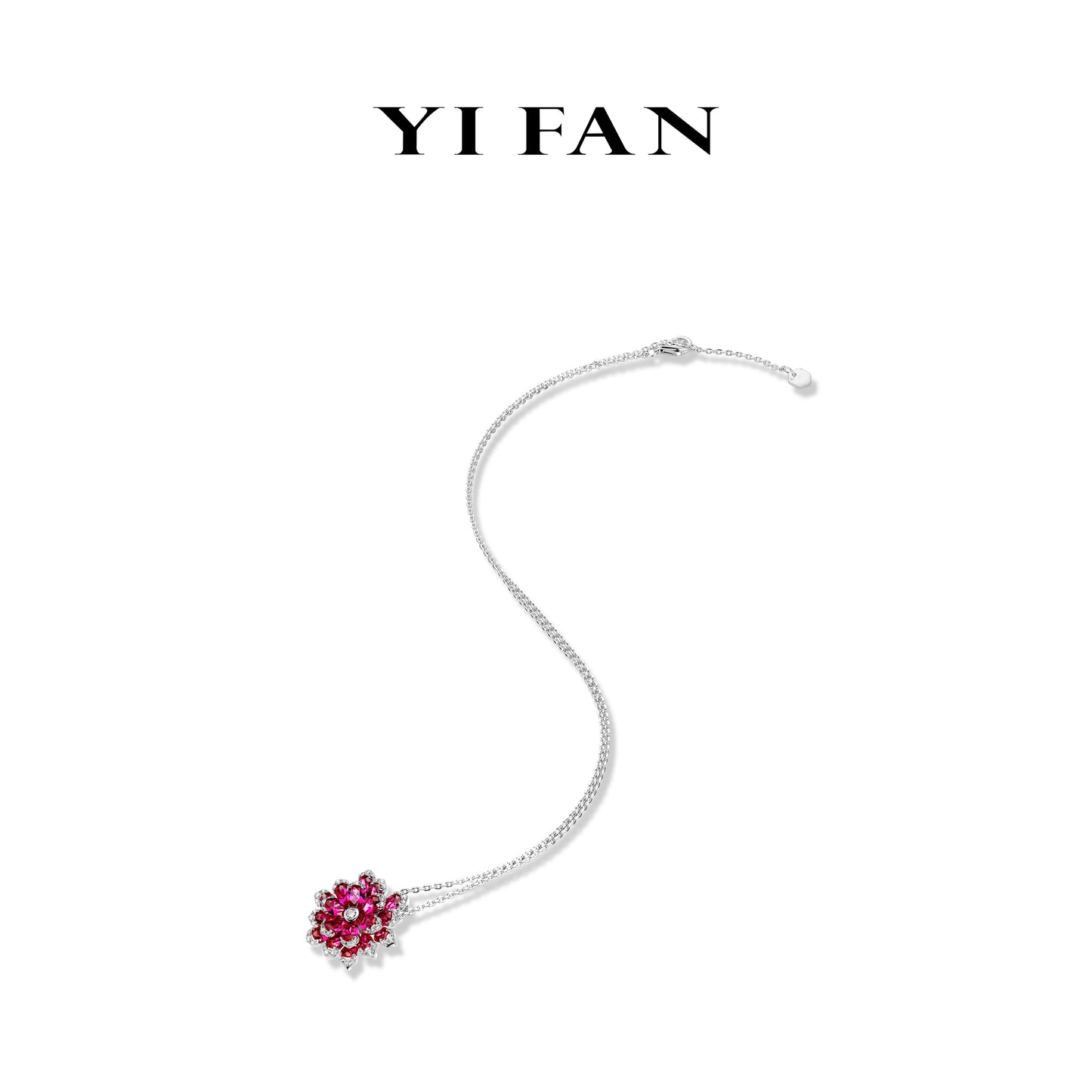 Welfare Exclusive: Recreation Modern Rose-Red "Immortal Flower" Pendant Necklace