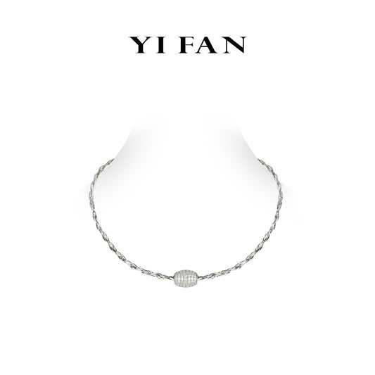 Summer Vibes collection: Modern "exclusive drawing process" White lucky beads Necklace