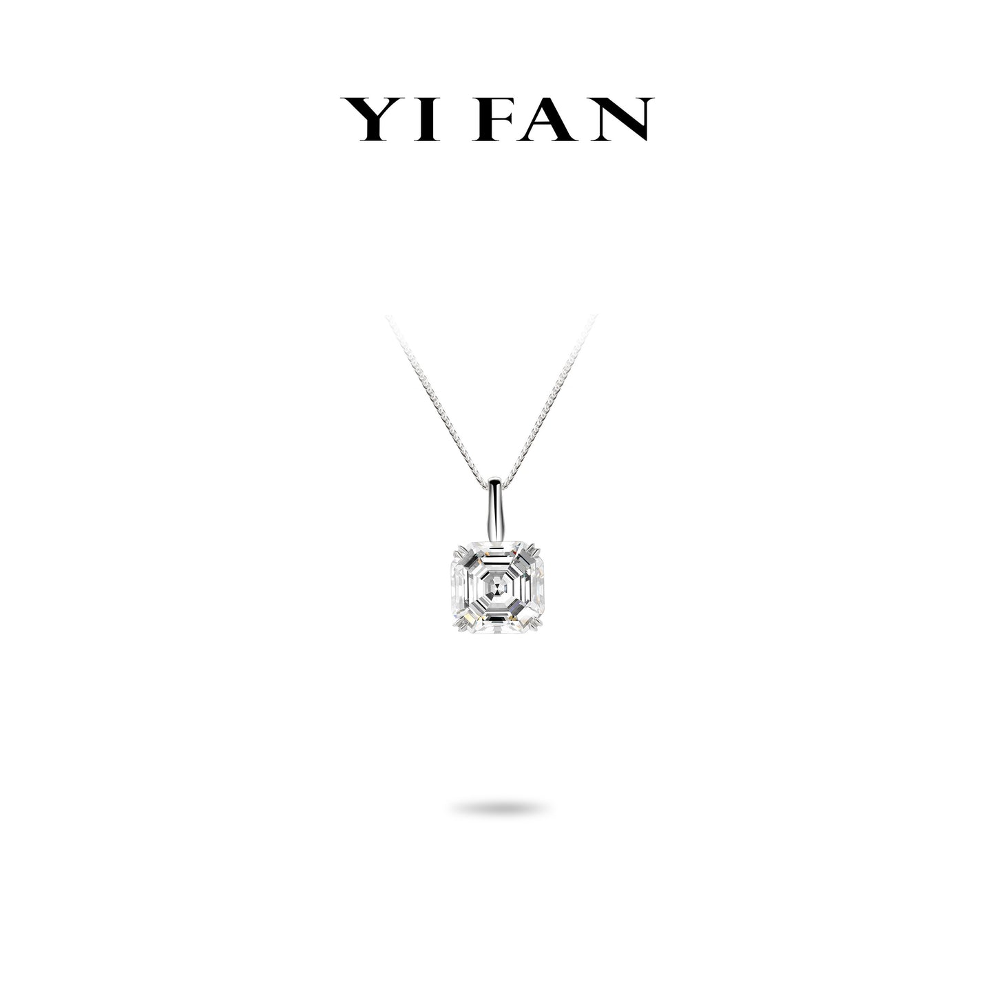 Welfare exclusive Wedding collection: Classic Asscher-cut "Modern Rock" Pendant (Unisex)