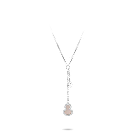Welfare Exclusive: Modern light pink Mother-of-Pearl "bottle gourd Hulu" Y chain Necklace