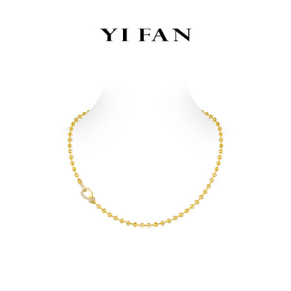 Golden time collection: Modern Multi-purpose "Handcrafted Starlight Beads" Unique clasp chain Necklace (Unisex)