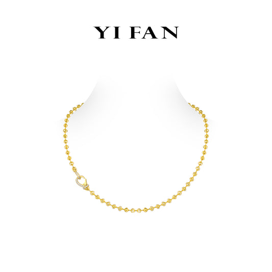 Golden time collection: Modern Multi-purpose "Handcrafted Starlight Beads" Unique clasp chain Necklace (Unisex)