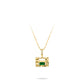 Golden time collection: Modern "Golden Green Treasure Bag" Pendant Necklace