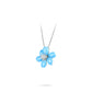 High Jewelry collection: Modern "Blue Sakura Petal" Pendant Necklace