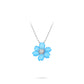 High Jewelry collection: Modern "Blue Sakura Petal" Pendant Necklace