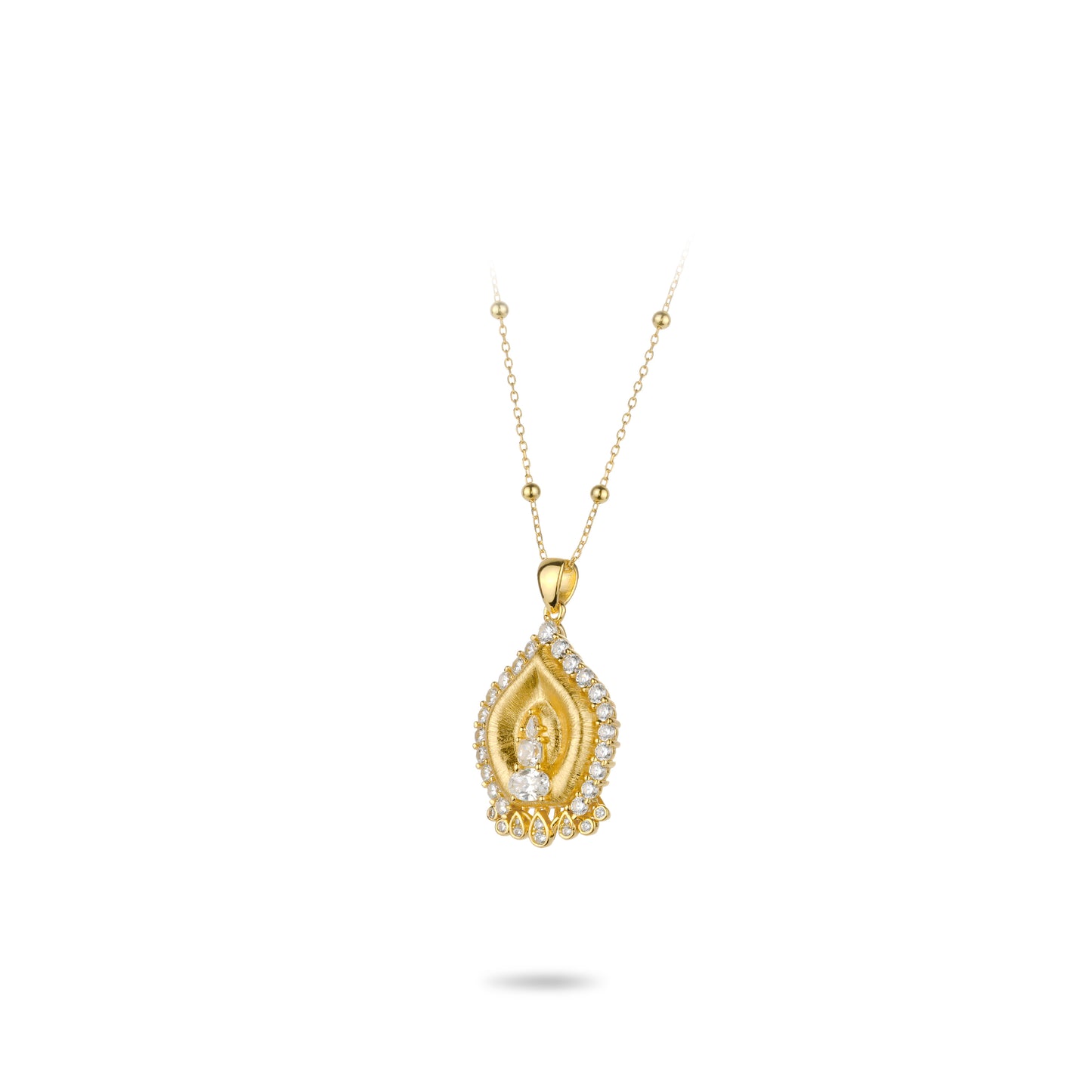 Pre-order Golden time collection: "Golden Brushed Buddha" detailed Pendant Necklace