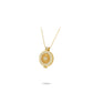 Golden time collection: "Golden carved Safety Buckle" detailed Pendant Necklace (2 side to wear)