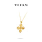 Golden time collection: "Cross-shaped Vajrayana Pestle" detailed Pendant Necklace (Unisex)