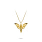 Golden time collection: "Angel with outstretching Wings" detailed Pendant Necklace (2 side to wear)