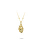 Golden time collection: Modern "Sparkling Croissants" Pendant Necklace (Unisex)