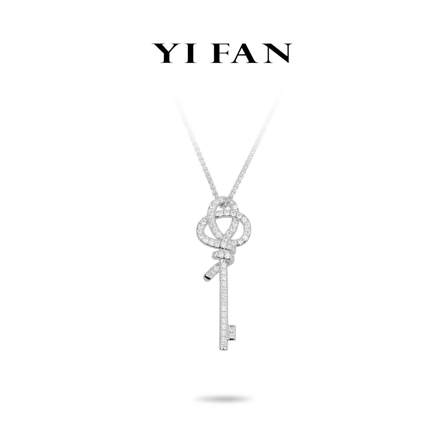 Welfare Exclusive: Modern "Twisted Hollow Key" delicate Pendant Necklace (Unisex)