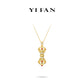 Golden time collection: "Vajra Dorje Pestle" detailed Pendant Necklace (Unisex)