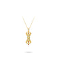 Golden time collection: "Vajra Dorje Pestle" detailed Pendant Necklace (Unisex)