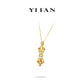 Golden time collection: "Vajra Dorje Pestle" detailed Pendant Necklace (Unisex)