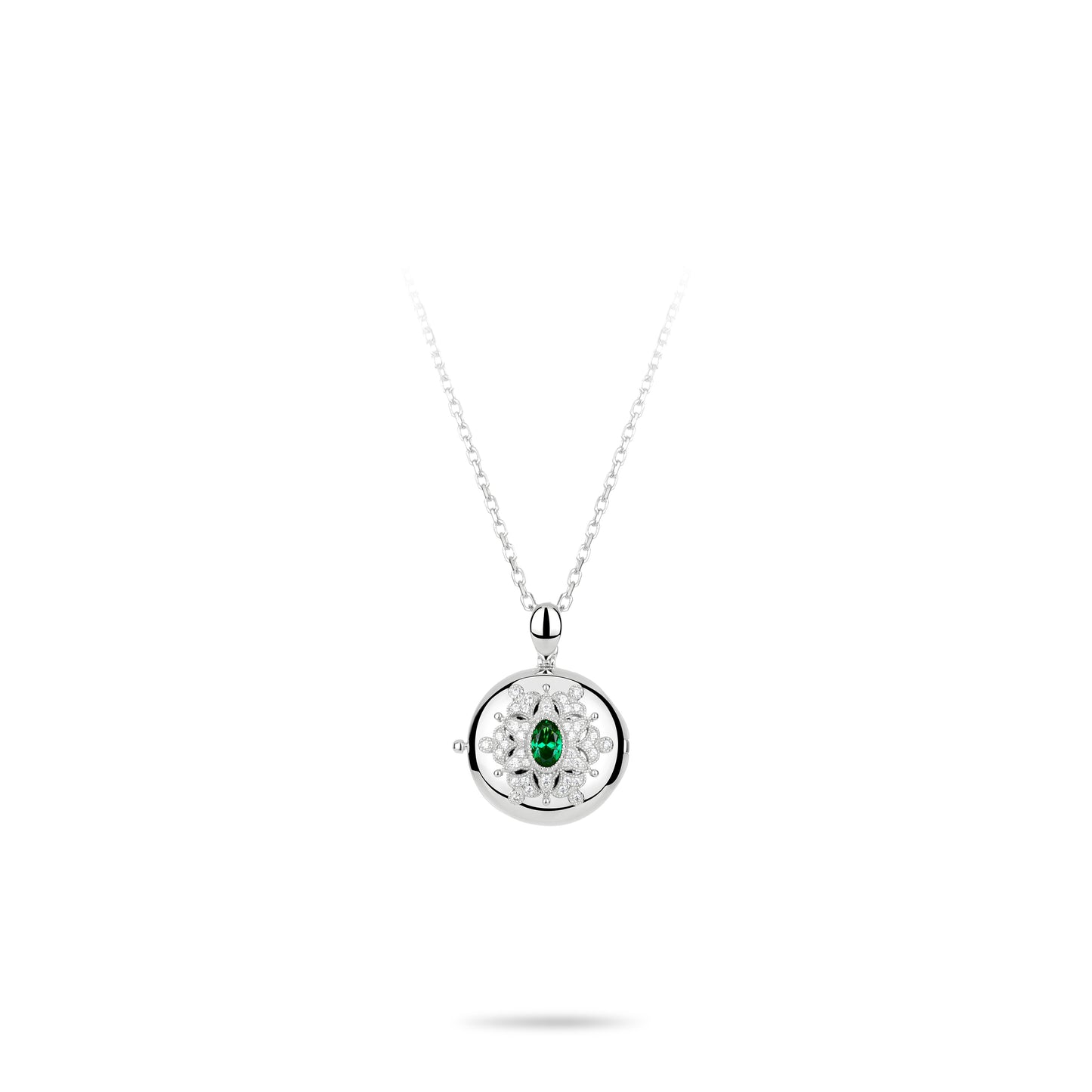 Summer Vibes collection: Modern "Green Starlight" detailed box Pendant Necklace (Unisex)