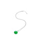 Green jade collection: Modern "Luminous Pearl" detailed Pendant Necklace (2 side to wear)