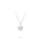 High Jewelry collection: 3D "Silver Ice-cube with character "发" (Fa)" CNC Pendant Necklace (Unisex)