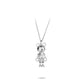 Animal collection: Modern "Mechanical Hollow Bear" Pendant Necklace (Unisex)