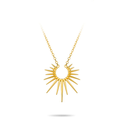 Minimalist collection: Modern "Golden Apollo Solar Rays" Necklace (Unisex)