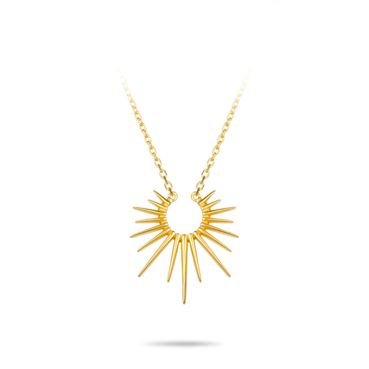 Minimalist collection: Modern "Golden Apollo Solar Rays" Necklace (Unisex)