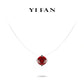 Ruby color collection: Modern "Brilliant Red" Transparent necklace （7.5 carat）